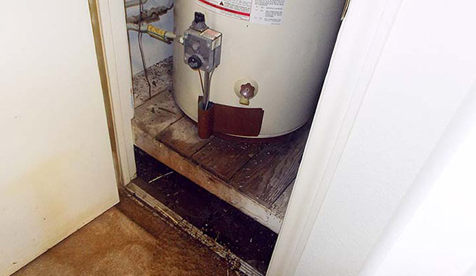 Hot water heater leaked
