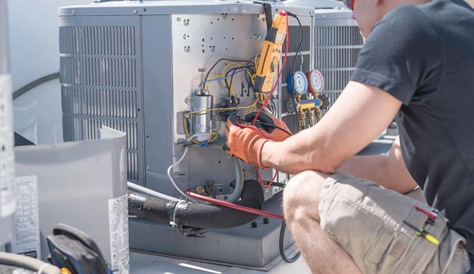 Professional worker checking HAVA system