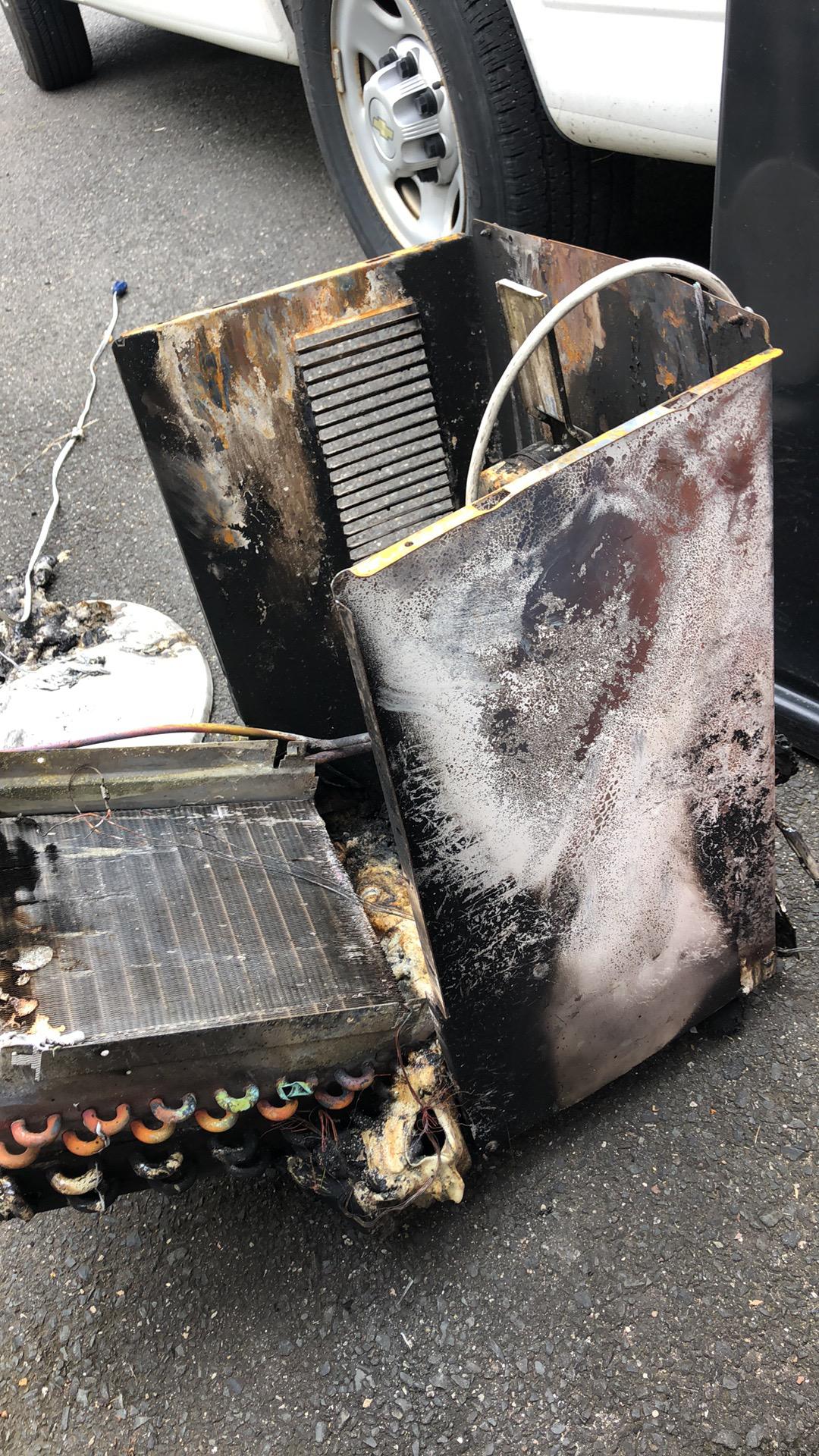 Dehumidifier caught on fire