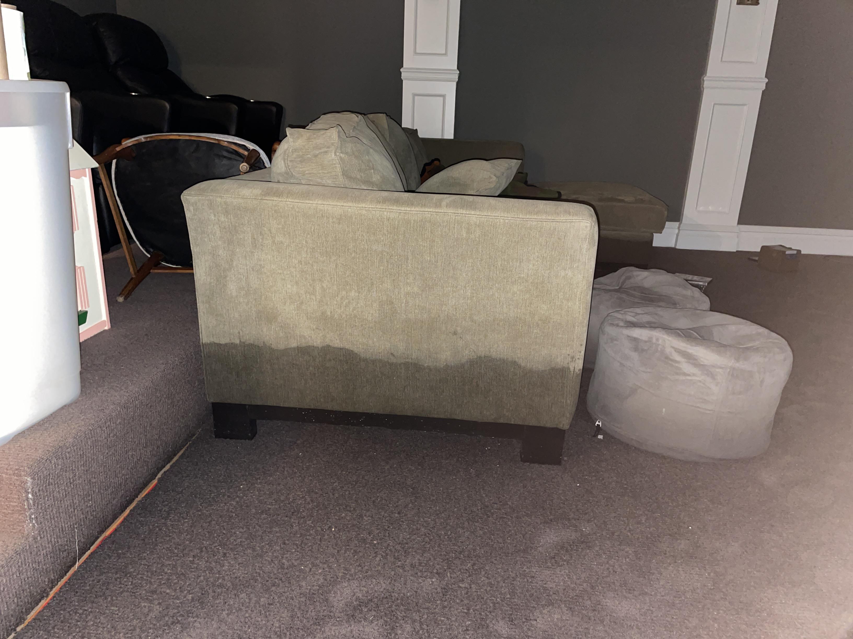 Water damaged furniture