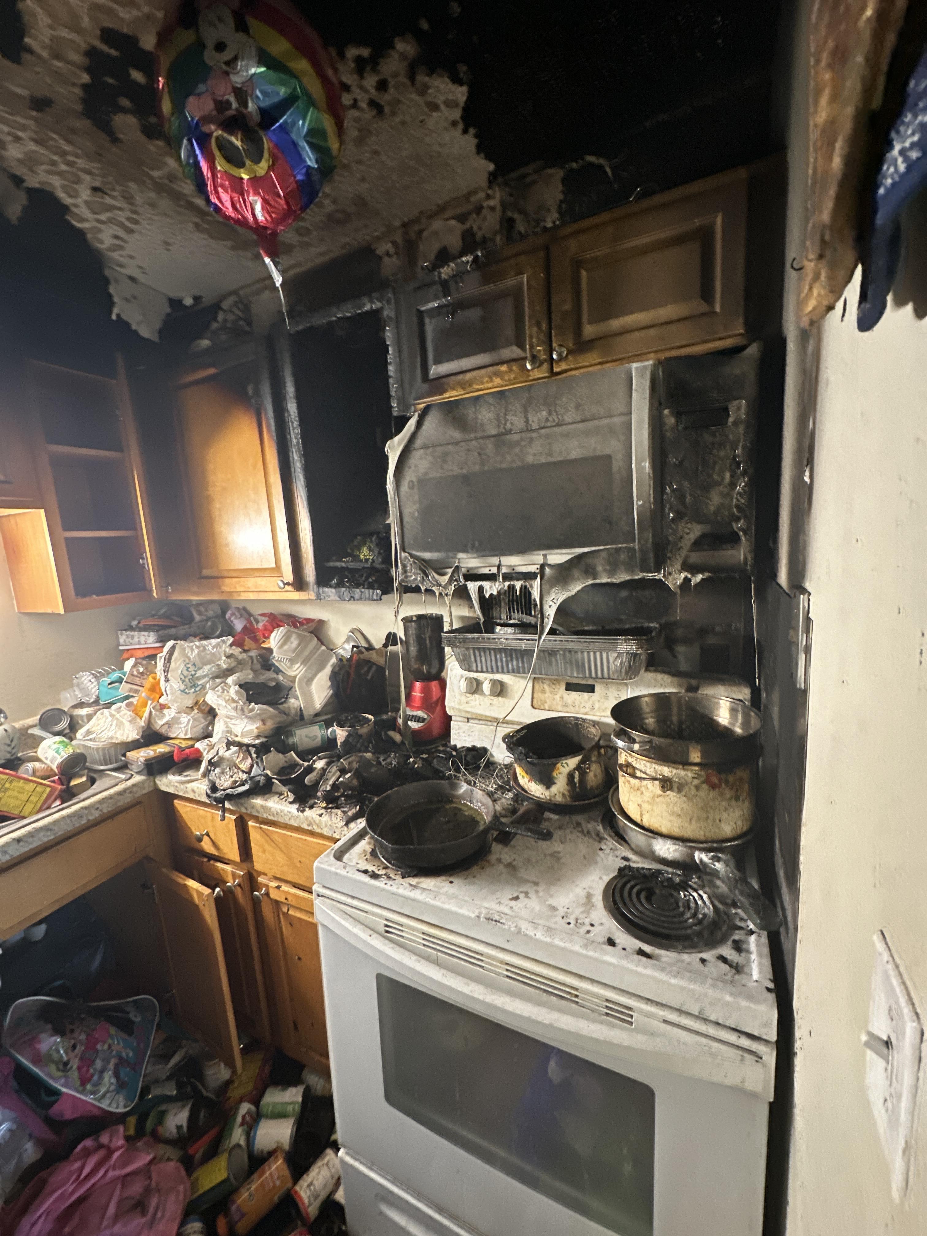Kitchen fire damage