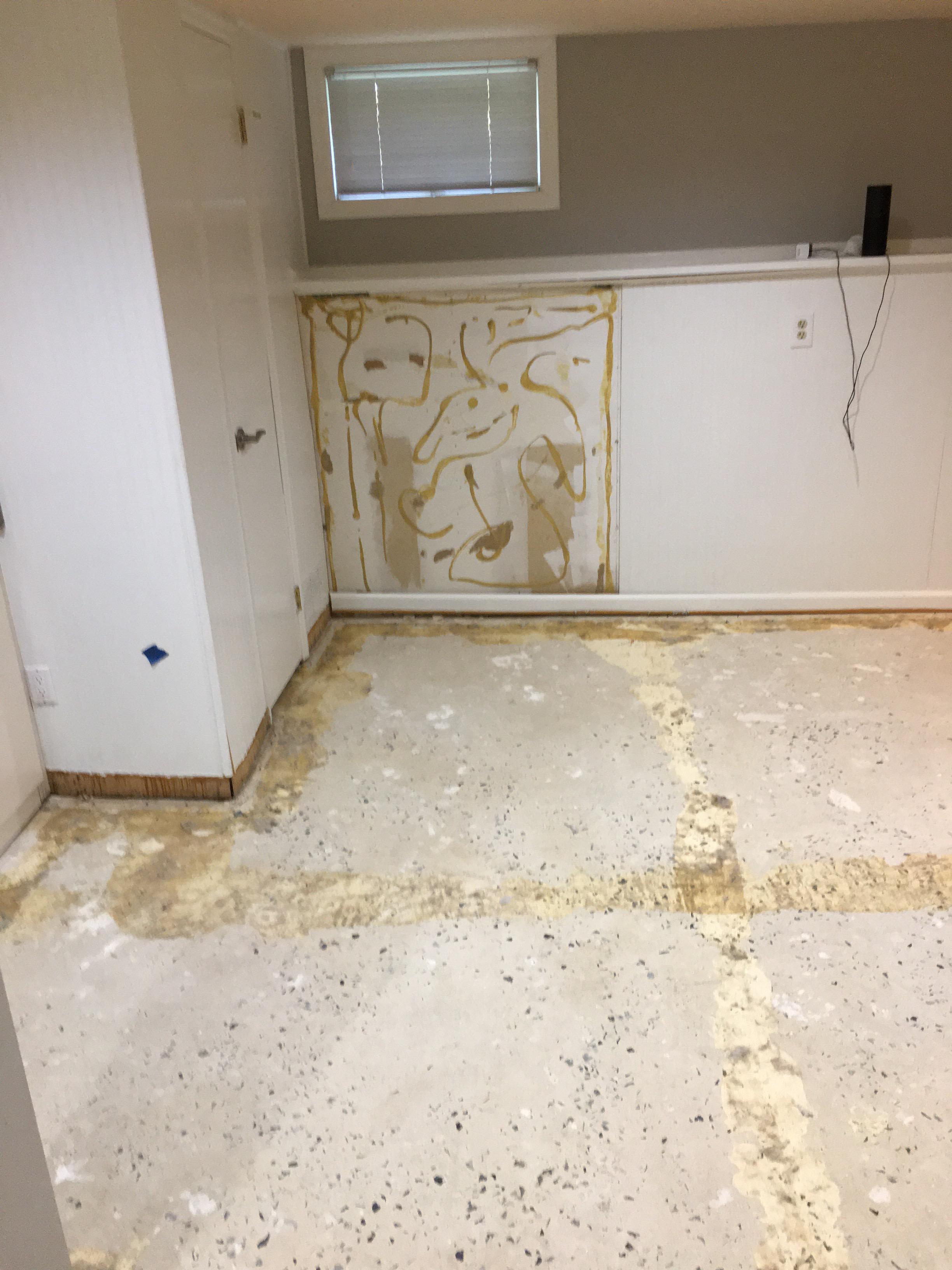 Affected materials removed