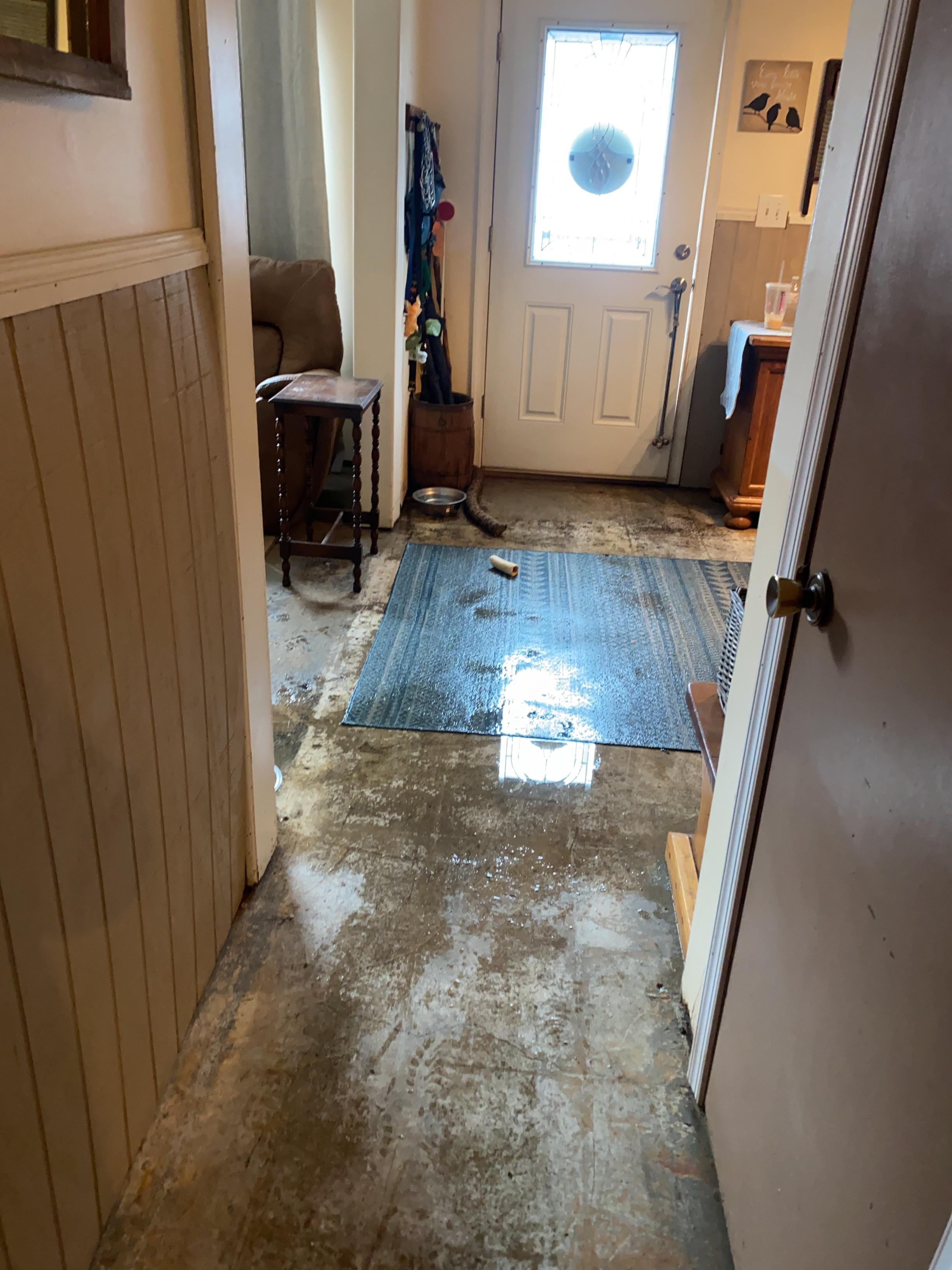Foyer damage.