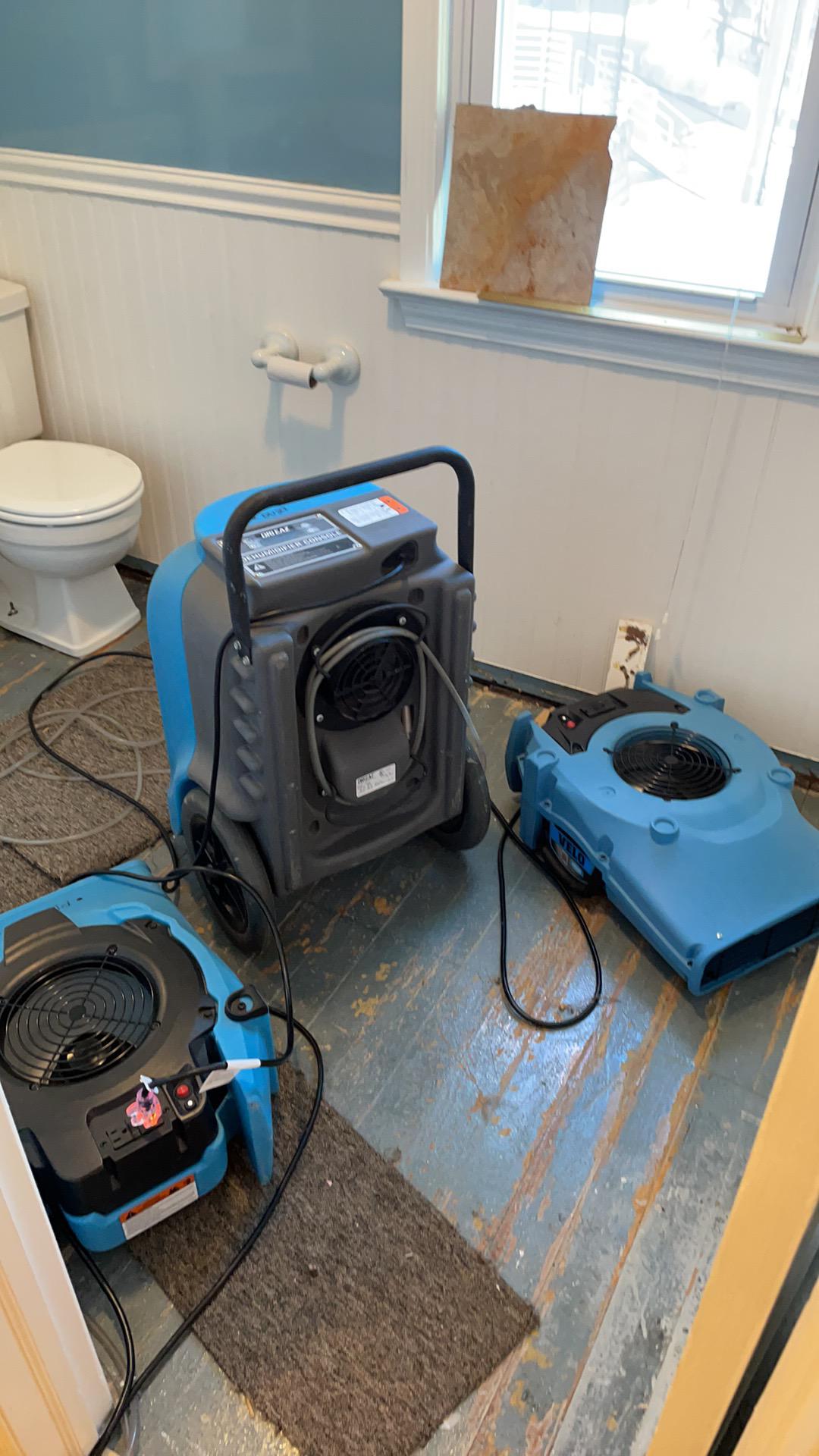 Bathroom water damage