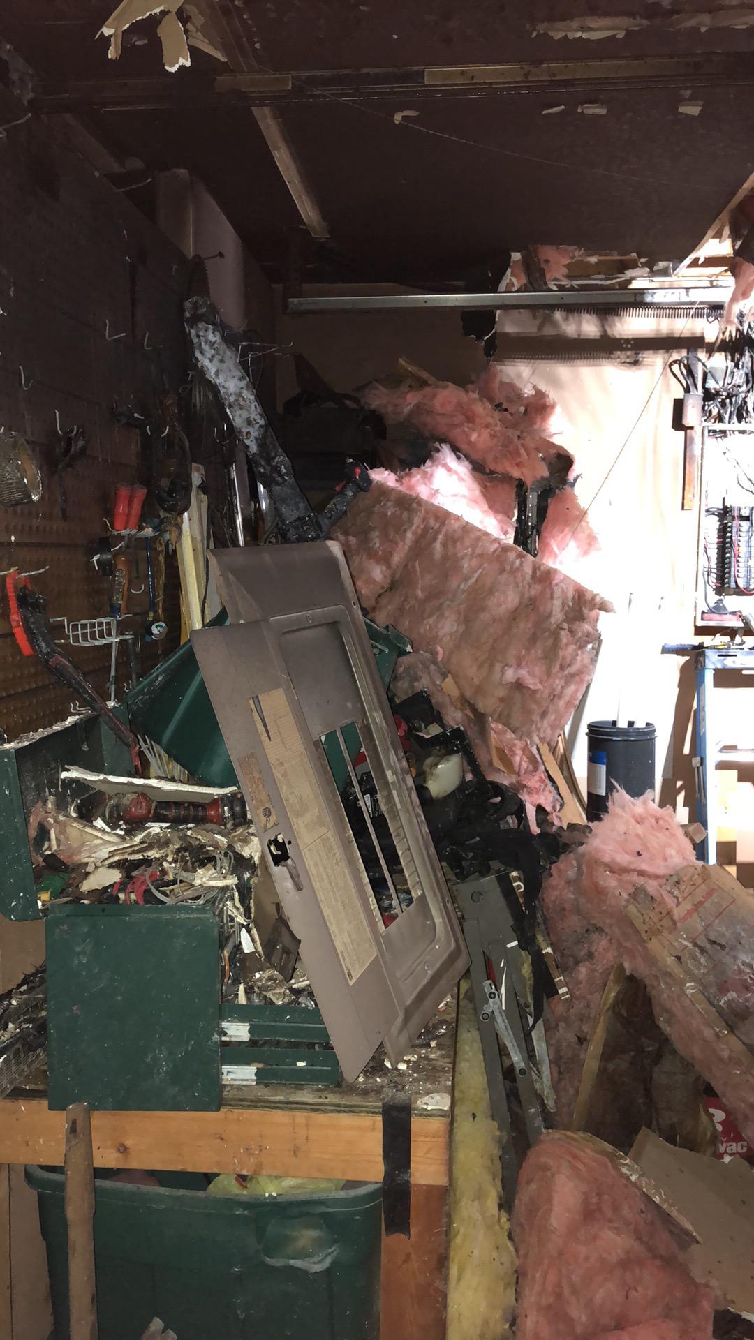 Source of the fire - Garage