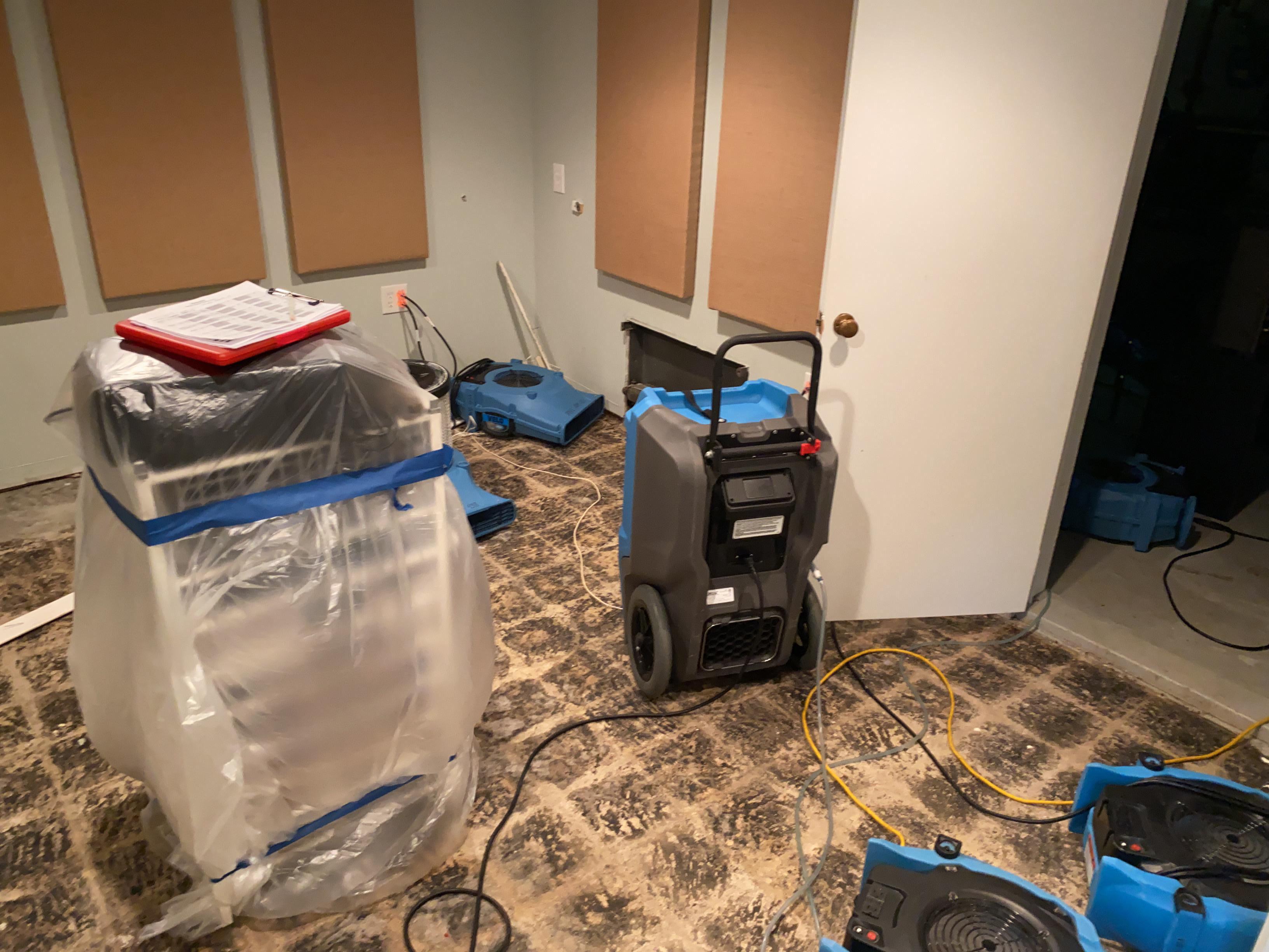 Drying out sound room