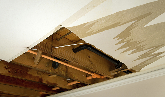 ceiling water damage