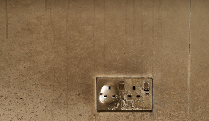 fire damaged smoke drywall
