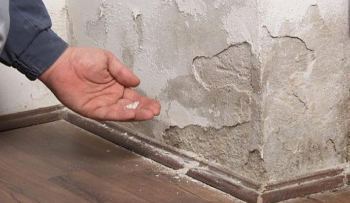 Structural wall water damage