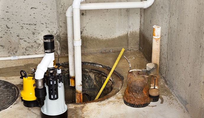 Replaced new sump pump to a old one
