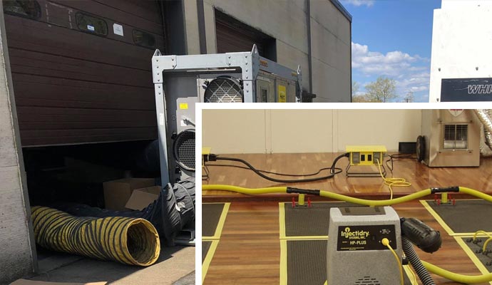 Sewage backup and flood restoration equipment