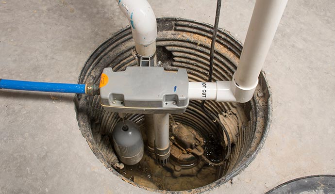 installation of a sump pump for effective water management.
