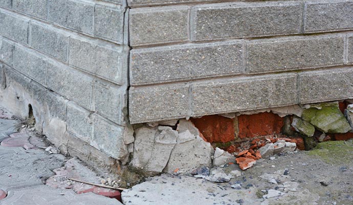 Foundation water damage restoration service
