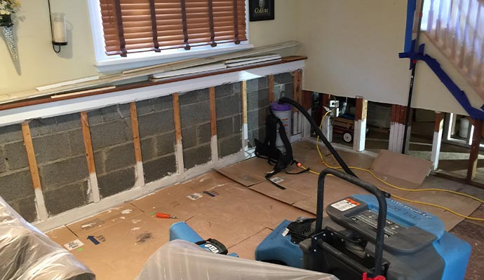 Water Damage Restoration With Equipment