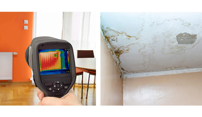water leak detection with device
